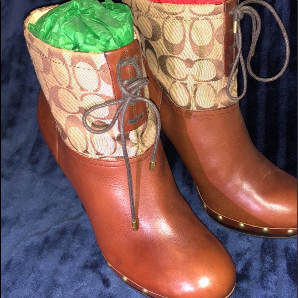Coach Boot Style Heels - Picture 1 of 3